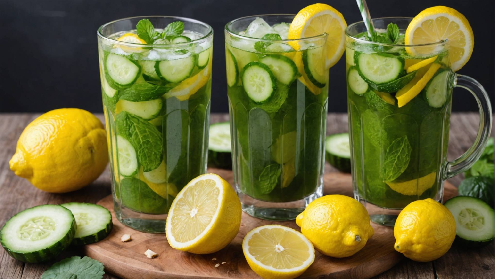 Nettoyage désintoxication au citron, au gingembre et au concombre